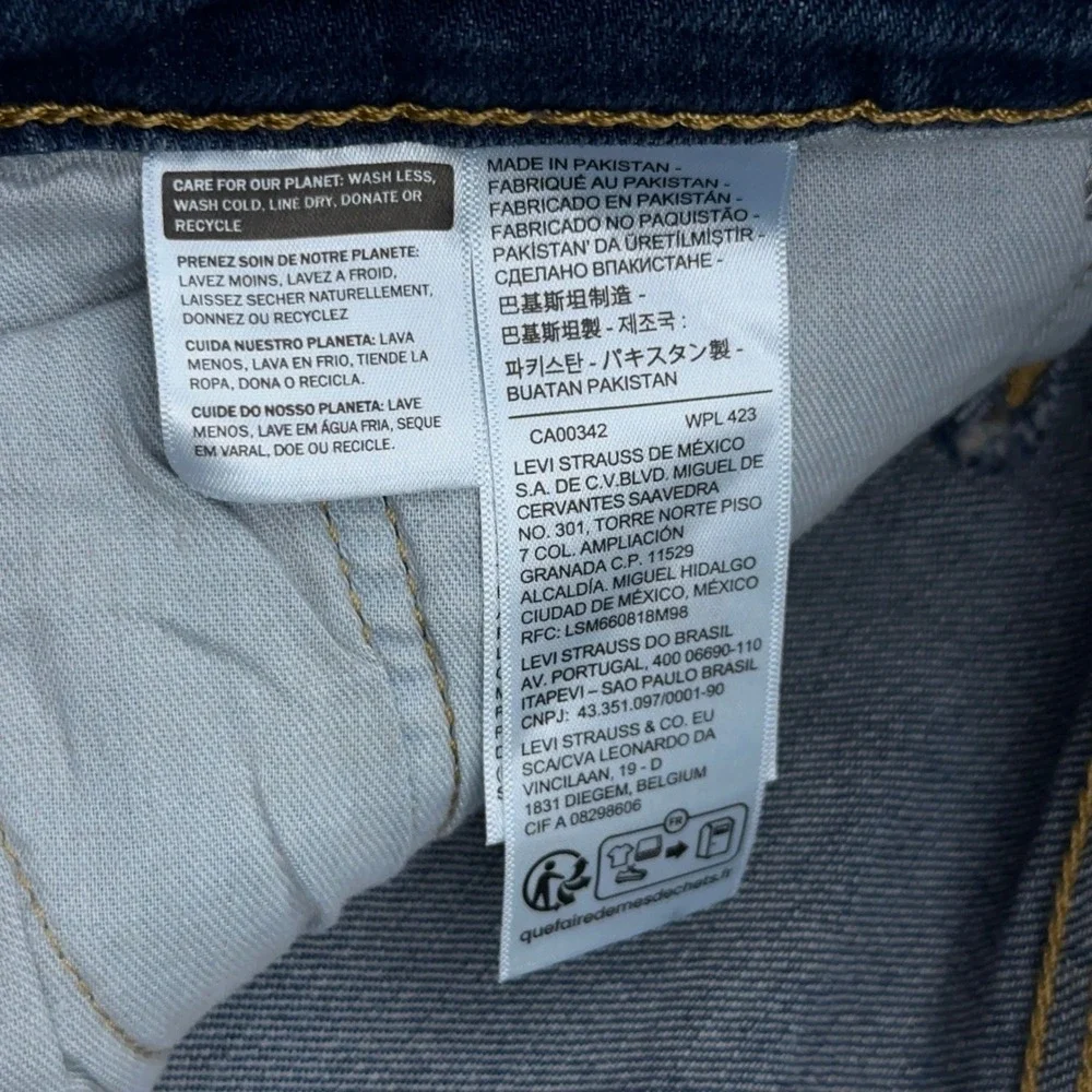 NEW Levi's 505 Jeans Men's 32x34 Blue Regular Straight Stretch Denim Medium Wash
